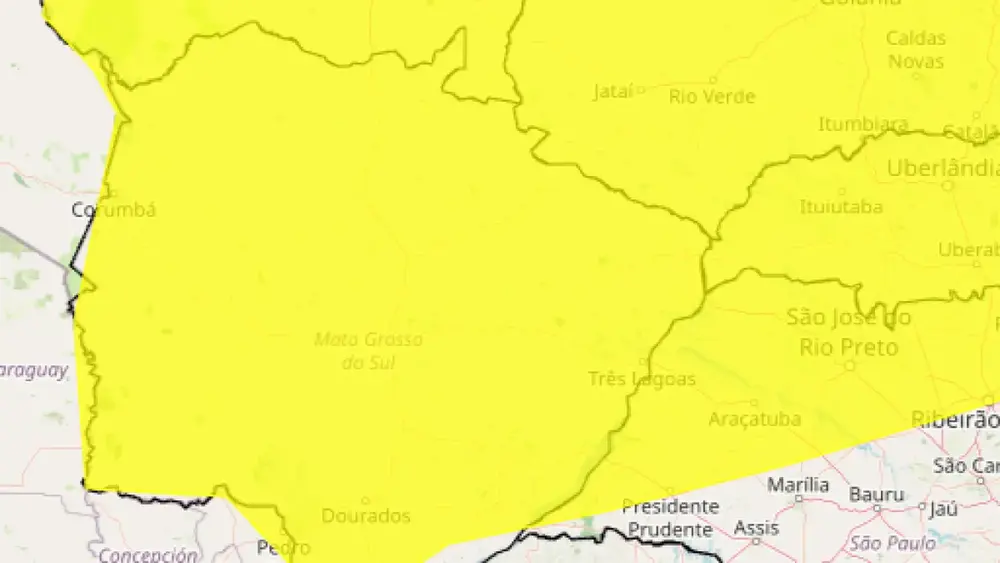 Alerta de baixa umidade atinge 70 cidades de MS nesta segunda